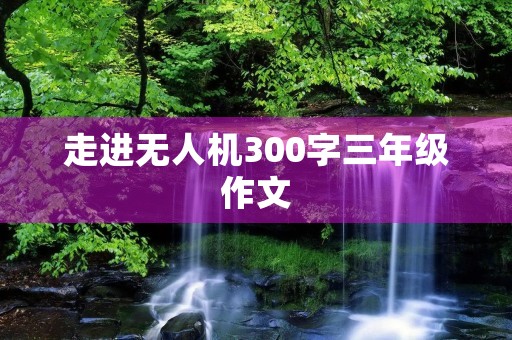走进无人机300字三年级作文 走进无人机300字三年级作文