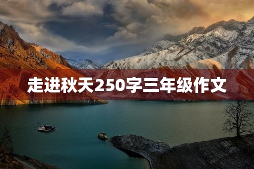 走进秋天250字三年级作文