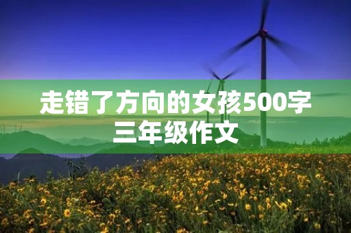 走错了方向的女孩500字三年级作文