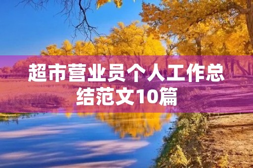 超市营业员个人工作总结范文10篇