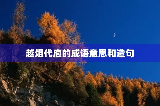 越俎代庖的成语意思和造句