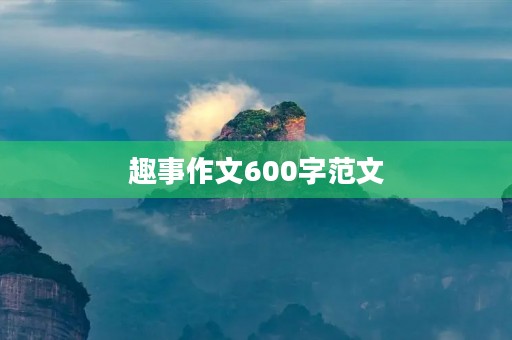 趣事作文600字范文