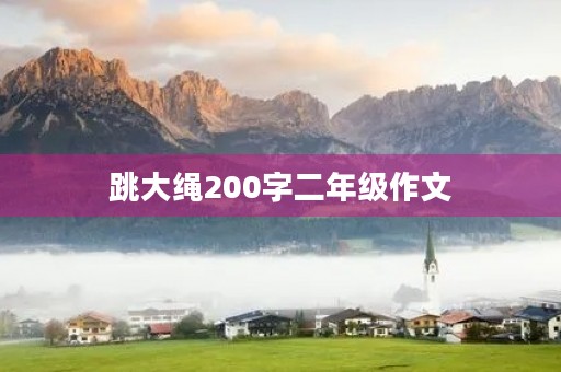跳大绳200字二年级作文