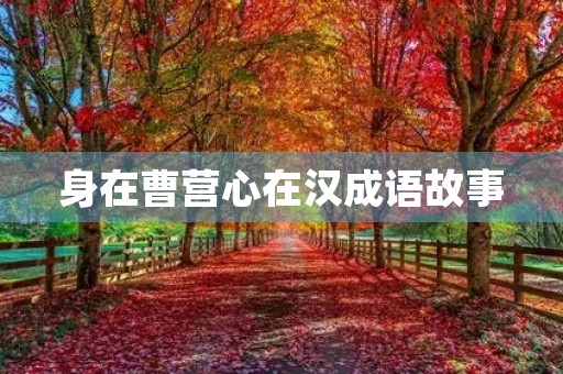身在曹营心在汉成语故事 身在曹营心在汉成语故事
