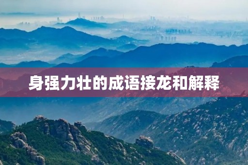 身强力壮的成语接龙和解释 身强力壮的成语接龙和解释