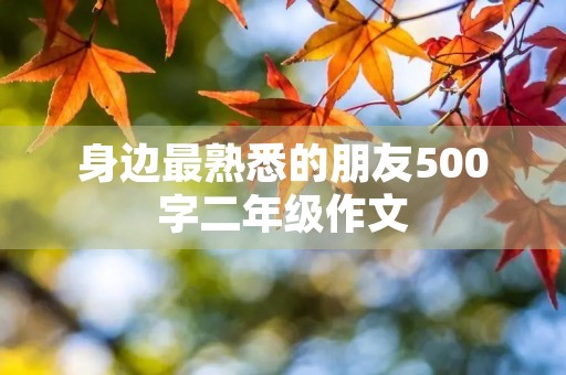 身边最熟悉的朋友500字二年级作文