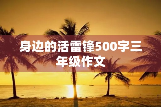 身边的活雷锋500字三年级作文