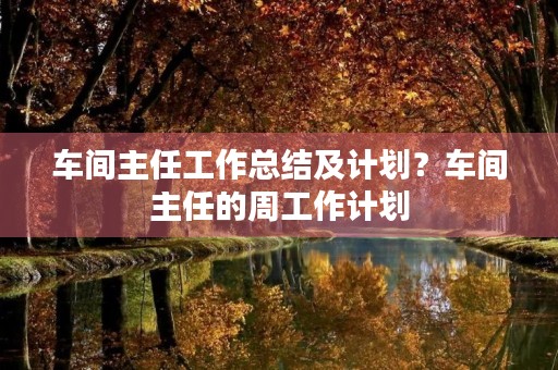 车间主任工作总结及计划？车间主任的周工作计划