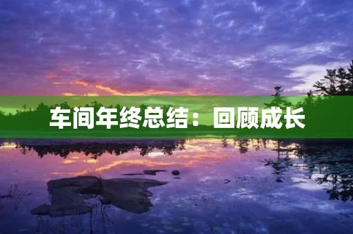 车间年终总结:回顾成长,展望未来