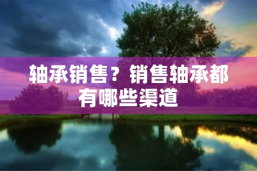 轴承销售?销售轴承都有哪些渠道 轴承销售?销售轴承都有哪些渠道