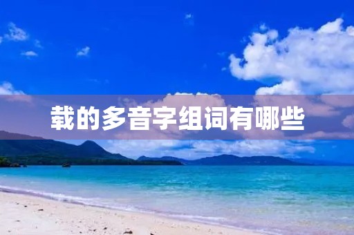 载的多音字组词有哪些(载多音字组词)