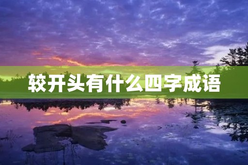 较开头有什么四字成语