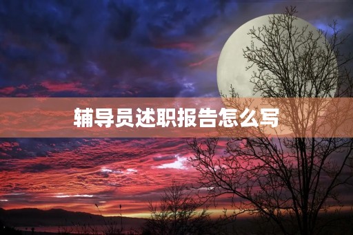 辅导员述职报告怎么写 辅导员述职报告怎么写