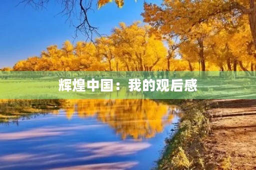 辉煌中国：我的观后感