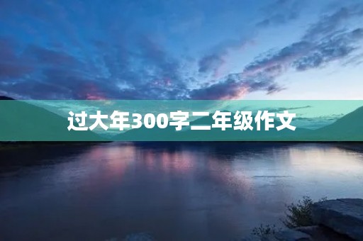 过大年300字二年级作文