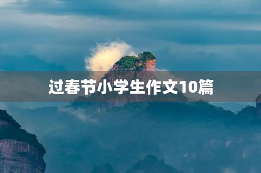 过春节小学生作文10篇 过春节小学生作文10篇