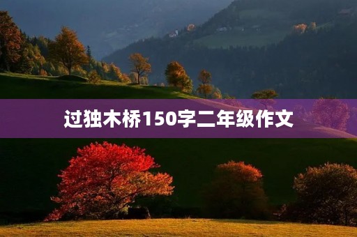 过独木桥150字二年级作文 过独木桥150字二年级作文