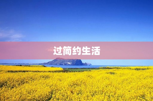 过简约生活 过简约生活