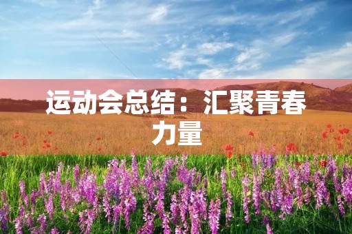 运动会总结:汇聚青春力量,激发激情梦想