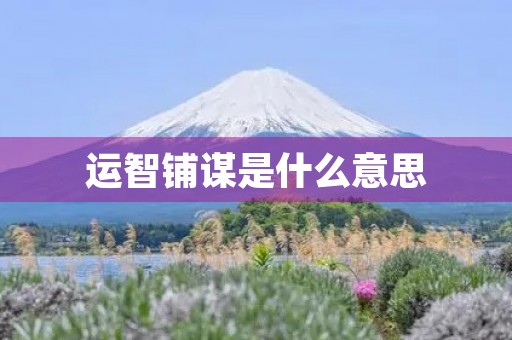 运智铺谋是什么意思 运智铺谋是什么意思