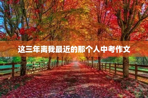 这三年离我最近的那个人中考作文 这三年离我最近的那个人中考作文