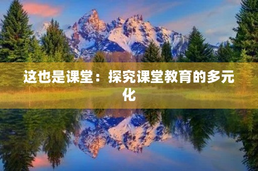 这也是课堂：探究课堂教育的多元化