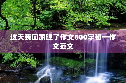 这天我回家晚了作文600字初一作文范文 这天我回家晚了作文600字初一作文范文