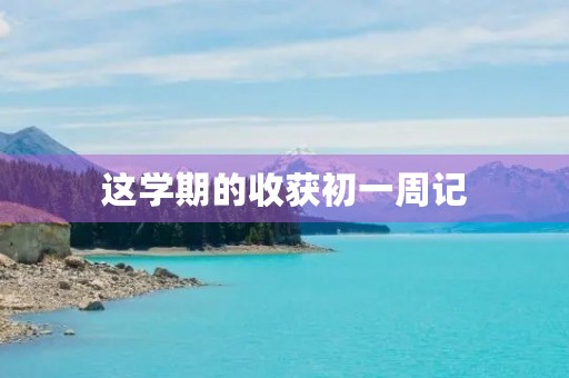 这学期的收获初一周记