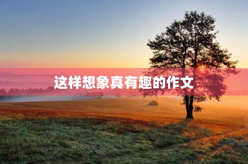 这样想象真有趣的作文 这样想象真有趣的作文