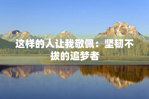 这样的人让我敬佩：坚韧不拔的追梦者