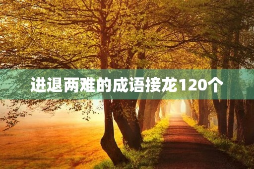 进退两难的成语接龙120个