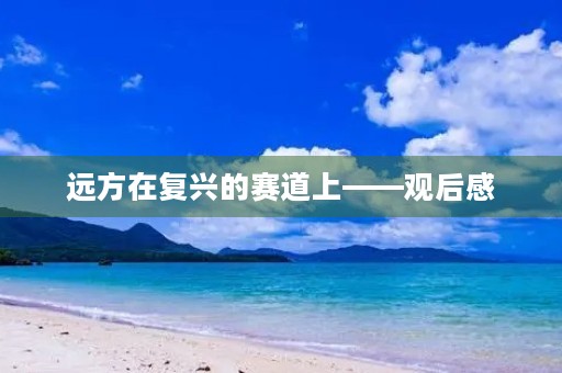 远方在复兴的赛道上——观后感