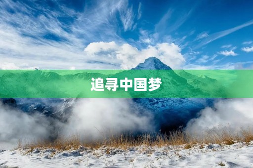追寻中国梦,实现我的梦想 追寻中国梦,实现我的梦想