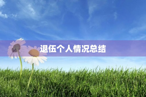 退伍个人情况总结