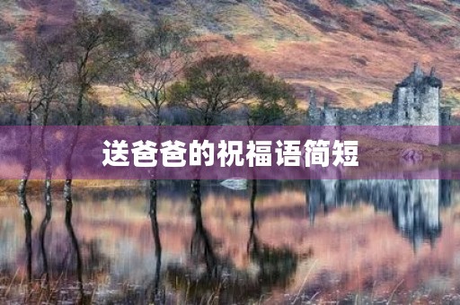 送爸爸的祝福语简短,送一句祝福语给爸爸