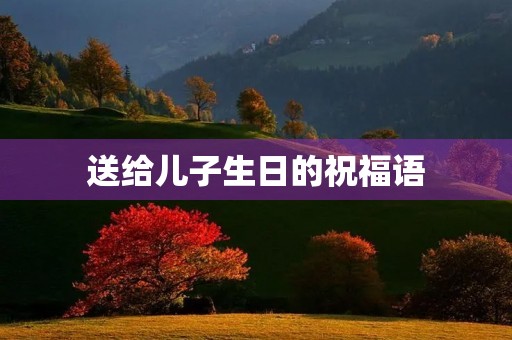 送给儿子生日的祝福语(儿子生日贺词)