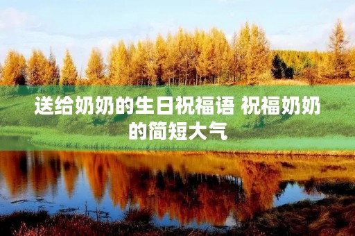 送给奶奶的生日祝福语 祝福奶奶的简短大气