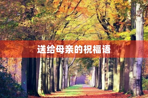 送给母亲的祝福语(感恩母亲经典短句)