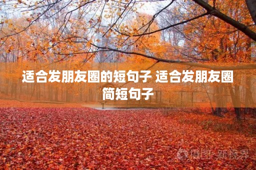适合发朋友圈的短句子 适合发朋友圈简短句子