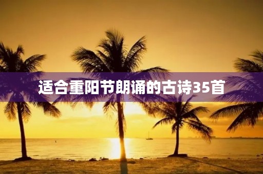 适合重阳节朗诵的古诗35首 适合重阳节朗诵的古诗35首