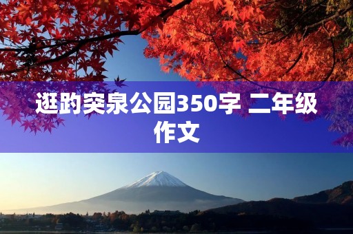 逛趵突泉公园350字 二年级作文