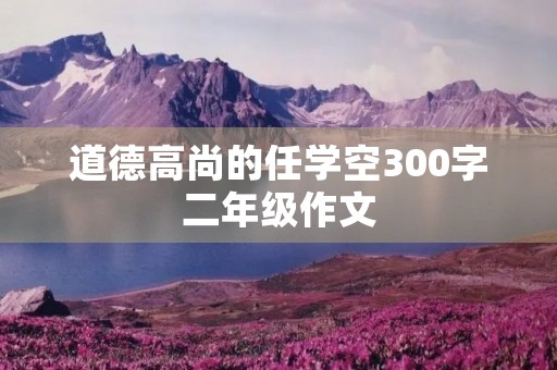 道德高尚的任学空300字二年级作文