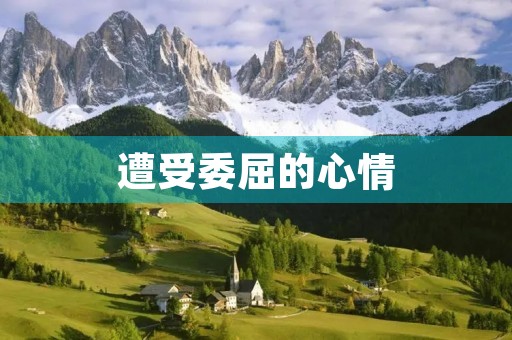 遭受委屈的心情