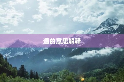 遭的意思解释(遭的拼音)