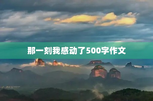 那一刻我感动了500字作文 那一刻我感动了500字作文