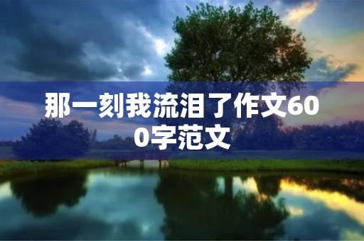 那一刻我流泪了作文600字范文 那一刻我流泪了作文600字范文