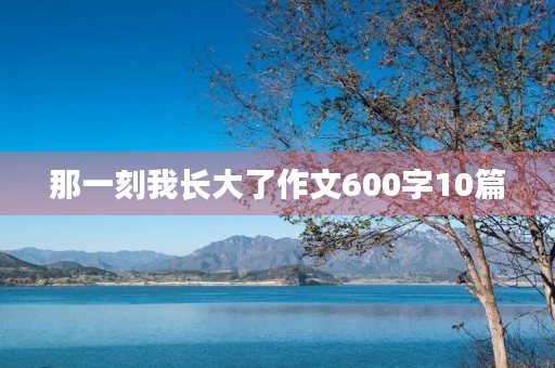 那一刻我长大了作文600字10篇 那一刻我长大了作文600字10篇