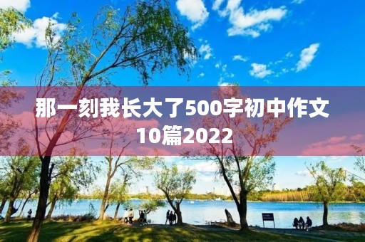 那一刻我长大了500字初中作文10篇2022