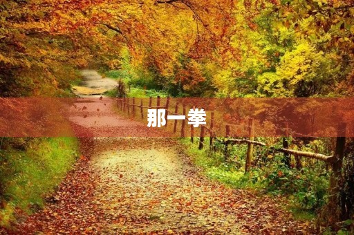 那一拳,很疼,很疼 那一拳,很疼,很疼