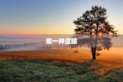 那一种温暖，是来自心底的关怀